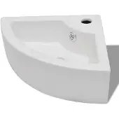 vidaXL Waschbecken mit Überlauf 45 x 32 x 12,5 cm Weiß
