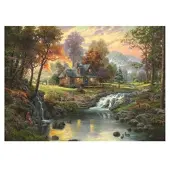 Schmidt Puzzles TK Holzhaus a.Bach 1.000T.