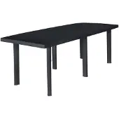 vidaXL Gartentisch Anthrazit 216x90x72 cm Kunststoff