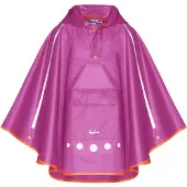 Playshoes Regenponcho faltbarer fuchsiafarbener Poncho Junior Größe S