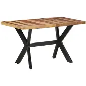 vidaXL Esstisch 140x70x75 cm Massivholz Honigfarben