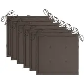 vidaXL Gartenstuhl-Kissen 6 Stk. Taupe 40x40x4 cm Oxford-Gewebe