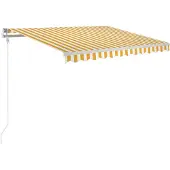 vidaXL Markise Automatisch Einziehbar 300x250 cm Gelb und Weiß