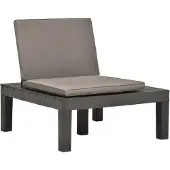vidaXL Garten-Lounge-Stuhl mit Sitzpolster Kunststoff Anthrazit