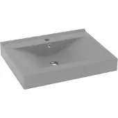 vidaXL Luxus-Waschbecken mit Hahnloch Matt-Hellgrau 60x46 cm Keramik