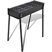vidaXL BBQ Grill Säulengrill Standgrill Kohlegrill Barbeque Quadratisch