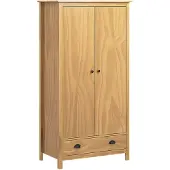 vidaXL Kleiderschrank mit 2 Türen Hill 89x50x170 cm Massivholz Kiefer