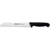 Arcos Brotmesser (perlmuttartig) Farbe - Prof 291425 Edelstahl Nitrum und mango ergonomische schwarze Polypropylenklinge und 20 cm Klinge, Vitrine