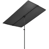 vidaXL Sonnenschirm mit Aluminium-Mast 2x1,5 m Anthrazit