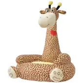 vidaXL Plüsch-Kindersessel Giraffe Braun