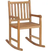 vidaXL Schaukelstuhl Massivholz Teak