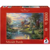 Schmidt 1000 Teile Spiele Puzzle Thomas Kinkade Im Naturparadies 59467