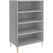 vidaXL Sideboard Betongrau 57x35x90 cm Holzwerkstoff