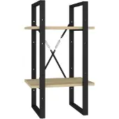 vidaXL Bücherregal 2 Fächer Sonoma-Eiche 40x30x70 cm Holzwerkstoff 806410