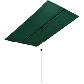 vidaXL Sonnenschirm mit Aluminium-Mast 2x1,5 m Grün