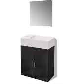 vidaXL 3-tlg. Badmöbel-Set mit Waschbecken Schwarz