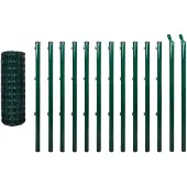 vidaXL Eurozaun Stahl 25 x 1,2 m Grün