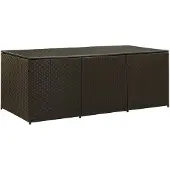 vidaXL Gartenbox Poly Rattan 180x90x70 cm Braun