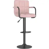 vidaXL Barhocker Rosa Samt