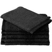 De Witte Lietaer Waschlappen Contessa Schwarz (6er Set)