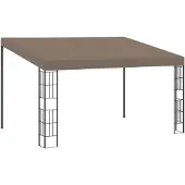 vidaXL Wand-Pavillon 4x3 m Taupe Stoff
