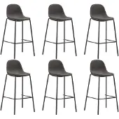 vidaXL Barhocker 6 Stk. Dunkelgrau Stoff
