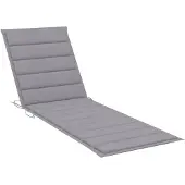 vidaXL Sonnenliegen-Auflage Grau 200x60x3 cm Oxford-Gewebe