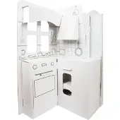 Small Foot kinderküche Junior 117 x 57 cm Karton weiß