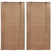 vidaXL Bambusrollos 2 Stk. 80x160 cm Braun