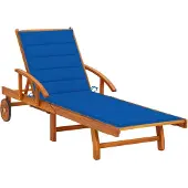 vidaXL Sonnenliege mit Auflage Akazie Massivholz