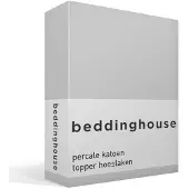 Beddinghouse Spannbettlaken Topper Light Grey (Percal) 196TC-90 x 210 cm
