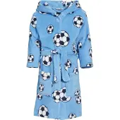Playshoes bademantel SoccerJunior Fleece blau Größe 110/116