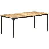 vidaXL Esstisch 180x90x76 cm Raues Mangoholz