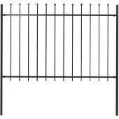 vidaXL Gartenzaun Woerden mit Speerspitze Stahl 170 x 120 cm Schwarz