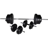 vidaXL Langhantel + 2 Kurzhantel Set 60,5kg