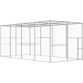 vidaXL Katzenkäfig 6x3x2,5 m Verzinkter Stahl