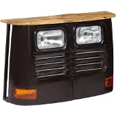 vidaXL LKW-Sideboard Massivholz Mango Dunkelgrau