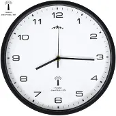 vidaXL Funkwanduhr Quarzwerk 31 cm Weiß & Schwarz