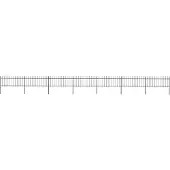 vidaXL Gartenzaun mit Speerspitze Stahl 1172 x 80 cm Schwarz