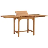 vidaXL Gartentisch Ausziehbar (110-160)x80x75 cm Massivholz Teak