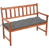 vidaXL Gartenbank mit Auflage 120 cm Massivholz Akazie