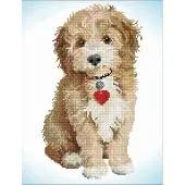 Diamond Dotz 31 x 41 cm - Sød Hund