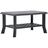 vidaXL Couchtisch Anthrazit 90x60x46 cm Kunststoff