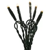 Konstsmide - Micro LED Lichterkette, verschweißt, 50 bernsteinfarbene Dioden, 24V Innentrafo, dunkelgrünes Kabel; 6353-820