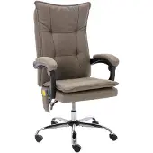 vidaXL Massage-Bürostuhl Taupe Stoff