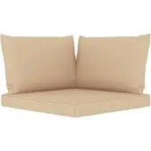 vidaXL Palettensofa-Auflagen 3 Stk. Beige Stoff