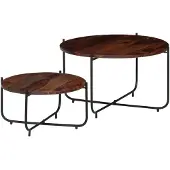 vidaXL 2-tlg. Couchtisch-Set Massivholz Akazie 60x35 cm