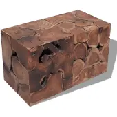 vidaXL Hocker 2 Stk. Braun 40x40x45 cm Massivholz Teak