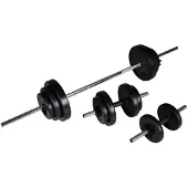 vidaXL Langhantel +2 Kurzhantelset 30,5kg