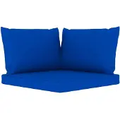 vidaXL Palettensofa-Auflagen 3 Stk. Blau Stoff